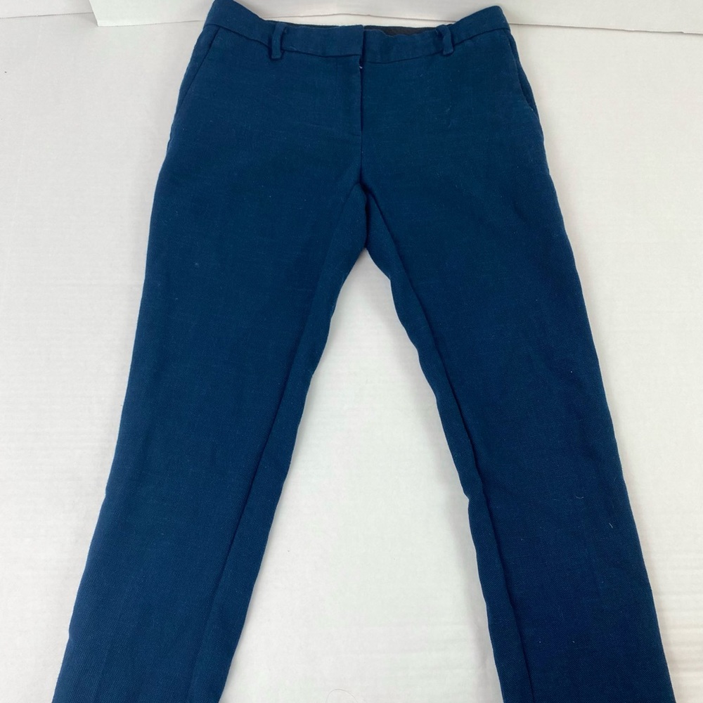 Ann Taylor Dress Ankle Pants Textured Blue Size 2